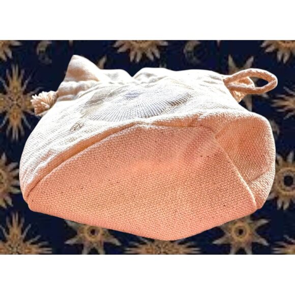 Drawstring Jewelry Pouch Good Mojo Co Sun Face Crystals Stash Bag Cotton - Picture 12 of 12